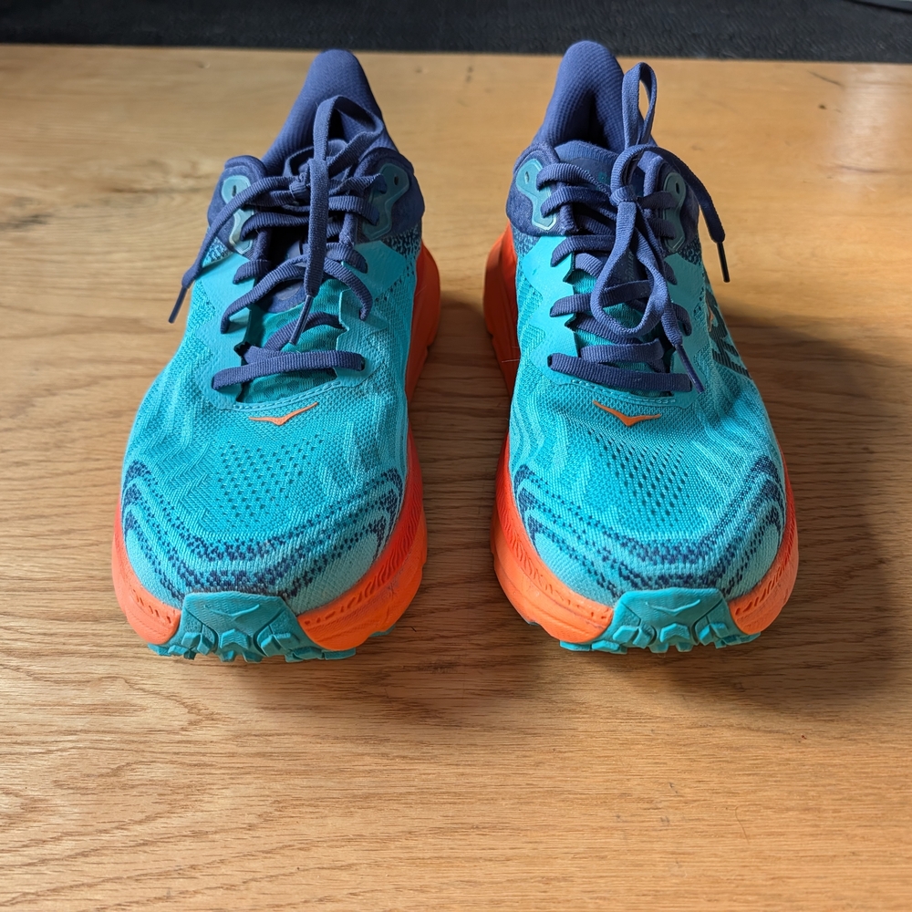 Hoka Challenger ATR 7 Trail running shoes - Ceramic/Vibrant Orange Mens 10 2E